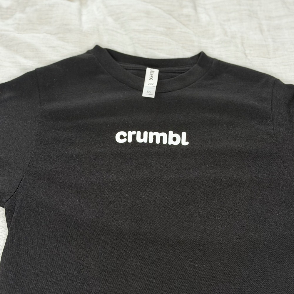 Tultex Unisex XS Black Crumbl Cookies Desserts Graphic T-Shirt Short Sleeve - Picture 2 of 8